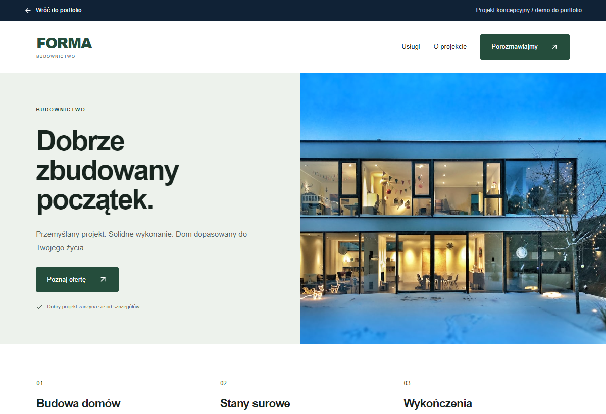 Podgląd desktop: Firma budowlana